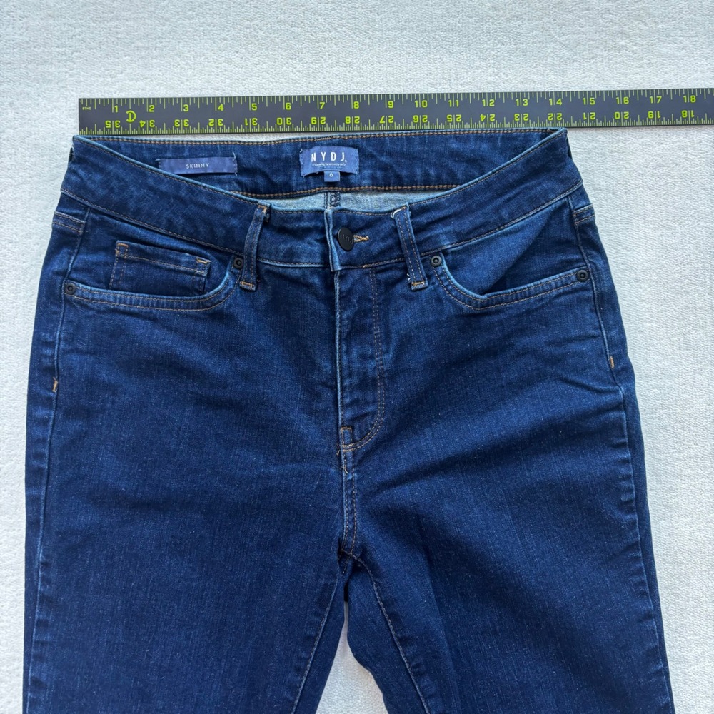 NYDJ Skinny Jeans Women Size 6 Dark Blue Lift‎ Tuck Indigo Denim Pants - Picture 6 of 11